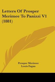 Paperback Letters Of Prosper Merimee To Panizzi V1 (1881) Book