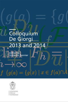 Paperback Colloquium de Giorgi 2013 and 2014 Book