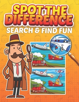 Paperback Spot the Difference Search and Find Fun: 30 Totally Engaging Picture Puzzles For Kids & Adults, Cartoon Puzzles of Artworks with Solution Book