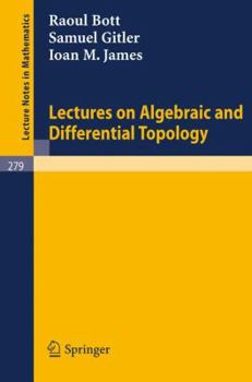 Paperback Lectures on Algebraic and Differential Topology: Delivered at the 2. Elam Book