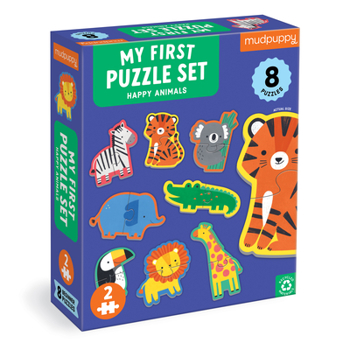 Misc. Happy Animals 2 Piece My First Puzzles Book