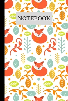 Paperback Notebook: Fox Lovers Gift Lined Paperback Notebook Book