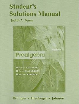 Paperback Prealgebra, Student's Solutions Manual Book
