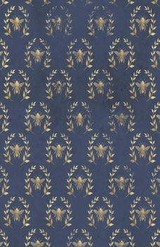 Dot Grid Journal Notebook: Navy Blue Distressed Golden Bee Honeycomb | Bullet Planner Book | Dotted Grid | 5.5 X 8.5" 120 Pg | DIY Weekly Spread | Organizer | Habit Tracker| Gift