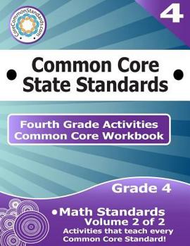 Paperback Fourth Grade Common Core Workbook: Math Activities: Volume 2 of 2 Book