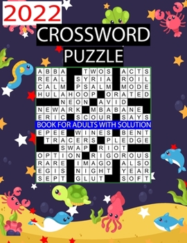 Paperback 2022 Crossword Puzzles Book For Adults With Solution Book