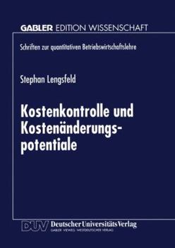 Paperback Kostenkontrolle Und Kostenänderungspotentiale [German] Book