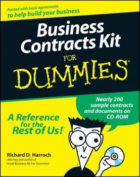 Paperback Business Contracts Kit for Dummies [With CDROM] Book