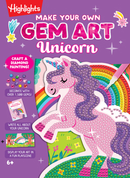 Hardcover Make Your Own Gem Art Unicorn Book