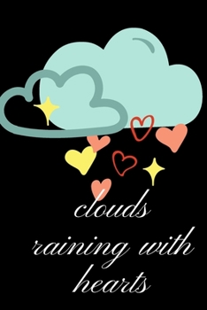 Paperback clouds raining with hearts Book