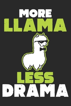 Paperback More Llama Less Drama: Llama Alapaca Notebook Blank Dot Grid Animal Journal dotted with dots 6x9 120 Pages Checklist Record Book Funny Take N Book