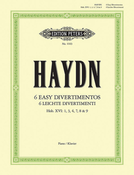 Paperback Six Easy Divertimentos for Piano Hob. Xvi:1, 3, 4, 7-9 [German] Book