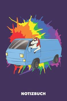 Notizuch: Einhorn Hippie DIN A5 Punktraster - 120 Seiten für kreative Einhorn Fans (German Edition)