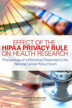 Effect of the Hipaa Privacy Rule on Health Research: Proceedings of a Workshop Presented to the National Cancer Policy Forum