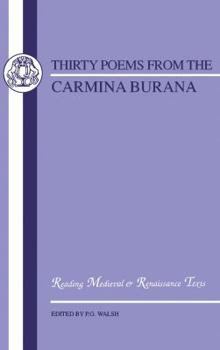 Paperback Carmina Burana: Thirty Poems Book
