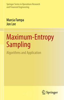 Hardcover Maximum-Entropy Sampling: Algorithms and Application Book
