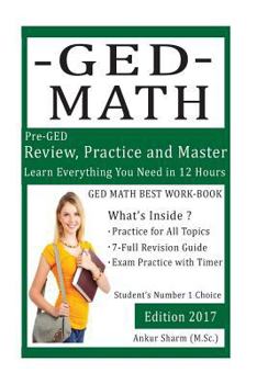 Paperback GED Math (preparation workbook): GED Mathematics prep workbook Book