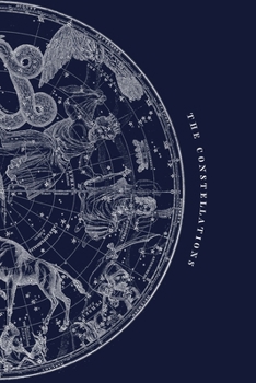 Paperback The Constellations: Vintage Star Map Journal Book