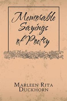 Paperback Memorable Sayings of Poetry Book