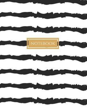 Paperback Notebook: Wide Ruled Notebook for Everyday Use Black and White Stripe Book