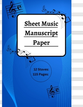 Paperback Music Manuscript Paper Book