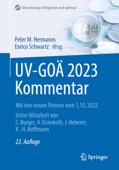 Paperback Uv-Goä 2023 Kommentar: Mit Den Neuen Preisen Vom 1.10.2022 [German] Book
