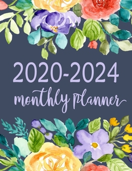 Paperback 2020-2024 Monthly Planner: 5-year Calendar Planner, 60 Months Calendar, Monthly Schedule Organizer Planner For To Do List Academic Schedule Agend Book