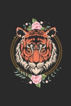 Paperback Tiger With Flowers: Tigers Notebook, Graph Paper (6" x 9" - 120 pages) Animal Themed Notebook for Daily Journal, Diary, and Gift Book