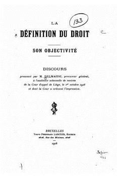 Paperback La définition du droit, son objectivité [French] Book