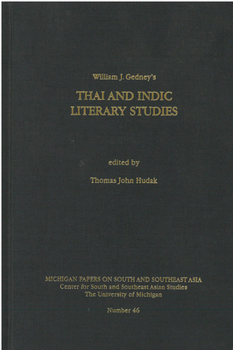 Hardcover Thai and Indic Literary Studies: Volume 46 Book