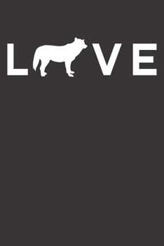 Paperback Notebook: Wolf Wild Wolves Gift Dot Grid 6x9 120 Pages Book