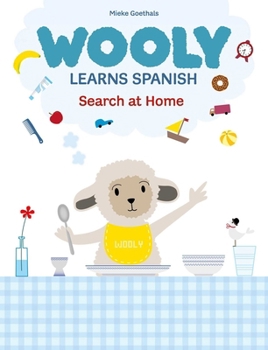 Hardcover Wooly Learns Spanish. Search at Home Book
