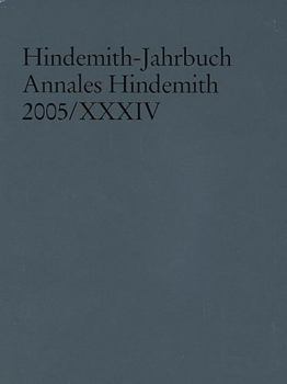 Paperback Hindemith Yearbook 2005 XXXIV Book