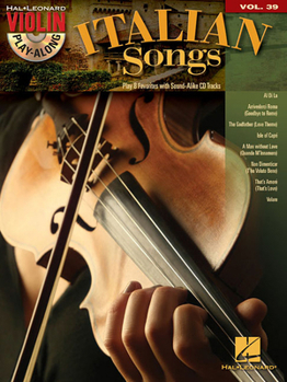 Paperback Italian Songs: Violin Play-Along Volume 39 Book