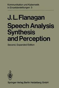 Paperback Speech Analysis Synthesis and Perception Book