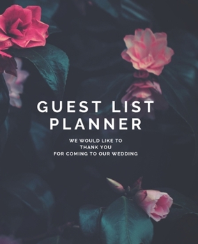 Guest List Planner: Wedding Guest List Planner