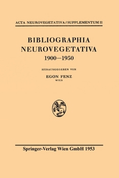 Paperback Bibliographia Neurovegetativa 1900-1950 [German] Book