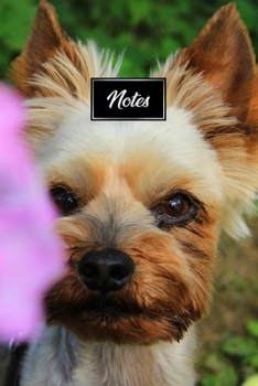 Yorkshire Terrier Dog Pup Puppy Doggie Notebook Bullet Journal Diary Composition Book Notepad - Purple Flower: Cute Animal Pet Owner Composition Book with 100 Dotted Dot Grid Paper Pages in 6 x 9 Inch