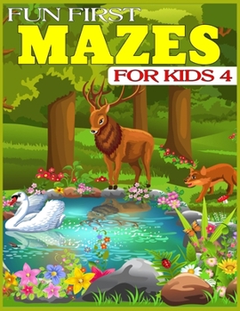 Paperback Fun First Mazes for Kids 4: The Amazing Big Mazes Puzzle Activity workbook for Kids with Solution Page Book