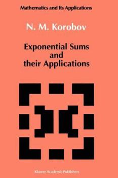 Paperback Exponential Sums and Their Applications Book