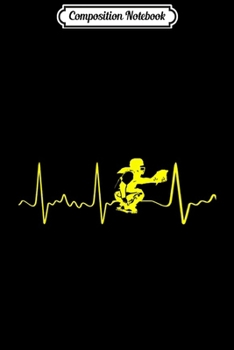 Composition Notebook: Yellow Softball Heartbeat Catcher - Softball EKG  Journal/Notebook Blank Lined Ruled 6x9 100 Pages