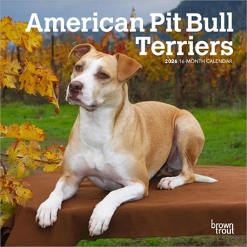 Calendar American Pit Bull Terriers | 2026 7 x 14 Inch (Hanging) Monthly Mini Wall Calendar | BrownTrout | Animals Dog Breeds Book