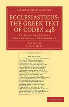 Paperback Ecclesiasticus: The Greek Text of Codex 248: Edited with a Textual Commentary and Prolegomena Book