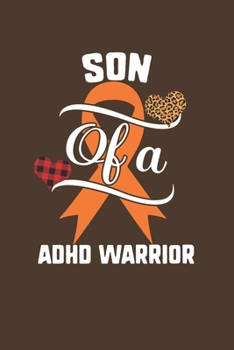 Paperback Son Of A Adhd Warrior: Adhd Awareness Leopard Buffalo Plaid Family Gift Book