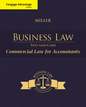 Paperback Cengage Advantage Books: Business Law: Text & Cases - Commercial Law for Accountants Book