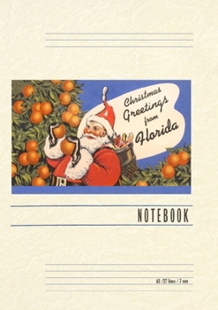 Vintage Lined Notebook Christmas Greetings from Florida