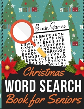 Paperback Christmas Word Search Book for Seniors: Holiday themed word search puzzle book Puzzle Gift for Word Puzzle Lover Brain Exercise Game Book