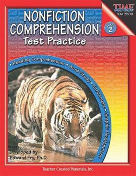 Paperback Nonfiction Comprehension Test Practice, Level 2 Book