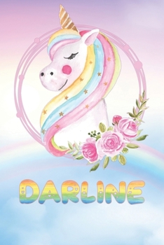 Darline: Darline's Unicorn Personal Custom Named Diary Planner Perpetual Calendar Notebook Journal 6x9 Personalized Customized Gift For Someone Who's Surname is Darline Or First Name Is Darline