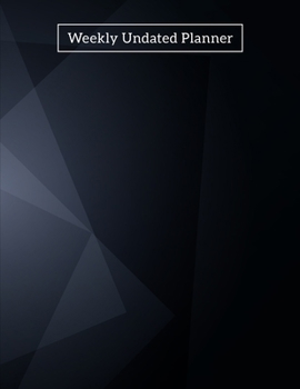 Paperback Weekly Undated Planner: 2 Year Weekly No Date Planner With To Do List And Habit Tracker, 2020 2021, size 8.5 X 11" Book